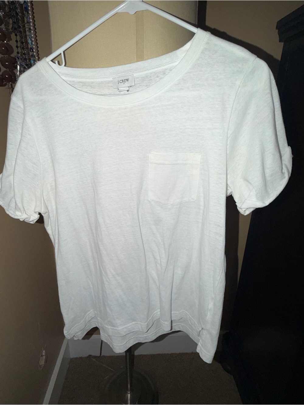 J. Crew White Short Sleeve Pocket Tee